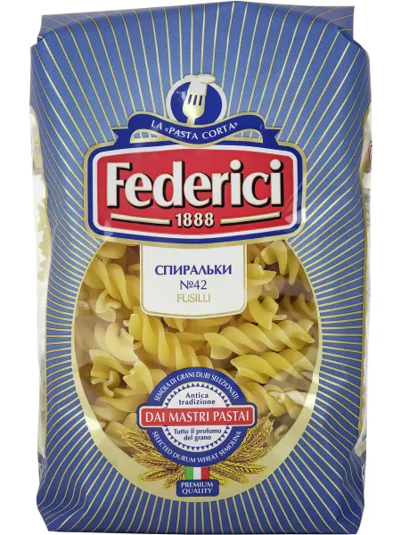 Federici Макароны Спиральки №42, 400г x 3 упаковки