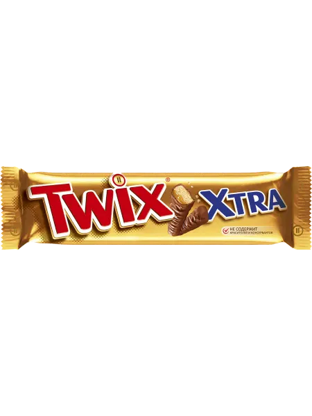 Twix Батончик Xtra с карамелью и печеньем, 82г x 3