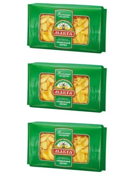 Makfa Макаронные изделия королевские ракушки, 300 г, 3 шт