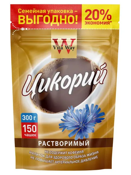 Русский цикорий Цикорий растворимый Vita Way порошкообразный, 300 г - x 1шт