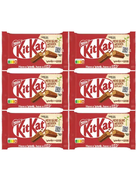 Kitkat Молочный шоколадный батончик 41,5г х 6шт. КитКат 4 Fingers