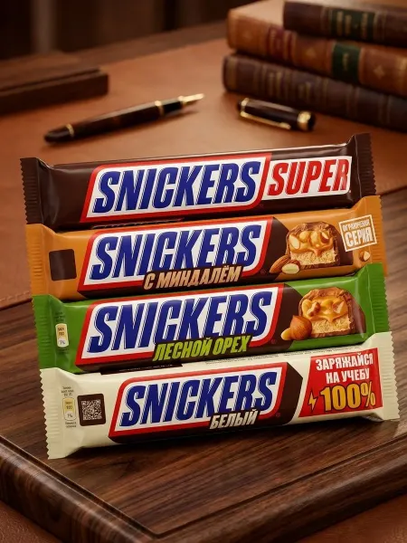 Snickers Шоколадные батончики микс 4 вкуса