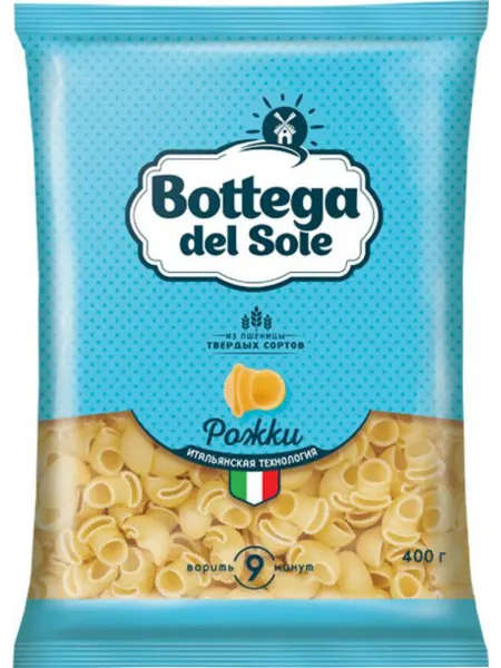 Bottega del sole Макароны Рожки 400 г