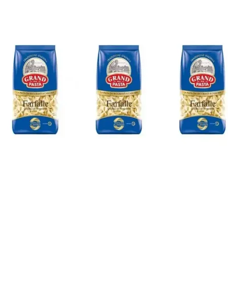 Grand di Pasta Макаронные изделия Farfalle Бантики, 400 г, 3шт