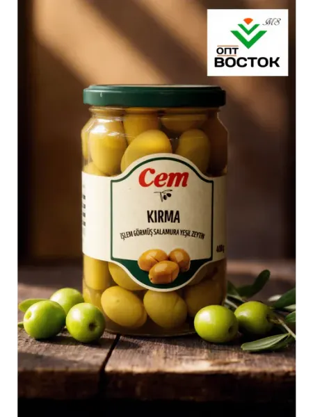 KATRE Оливки зеленые Kirma Yesil Zeytin 400 г