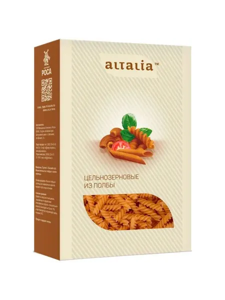 Макароны Altalia Спираль из полбы цельнозерновые, 400г