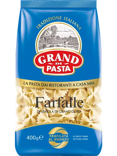 Grand di Pasta Макароны Farfalle Бантики высший сорт, 400г