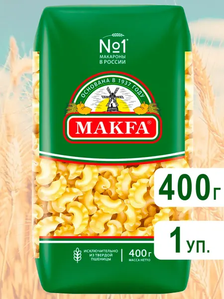 Makfa Макароны Гребешки из твердых сортов, 400г