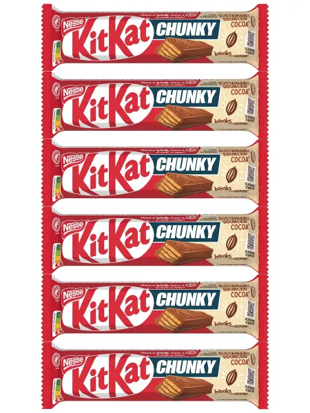 Kitkat Молочный батончик Chunky классический, 40г 6шт КитКат
