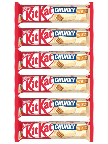 Kitkat Белый шоколадный батончик Chunky White, 40г х 6шт. КитКат