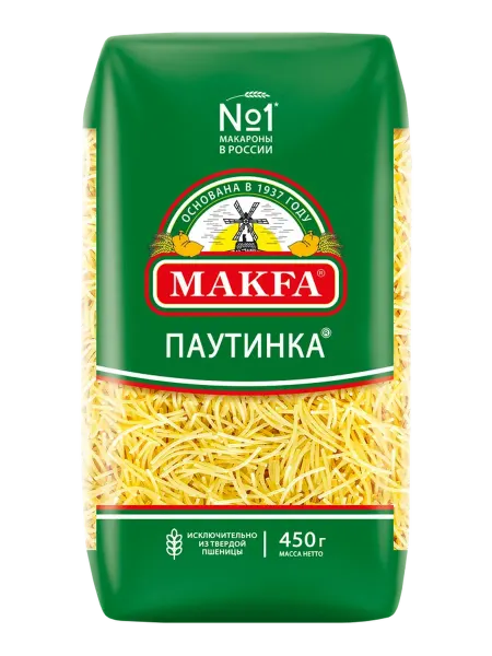Makfa Макароны Вермишель тонкая высший сорт, 450г