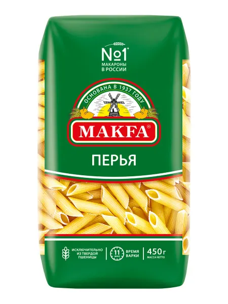 Макароны Перья любительские высший сорт, 450г x3