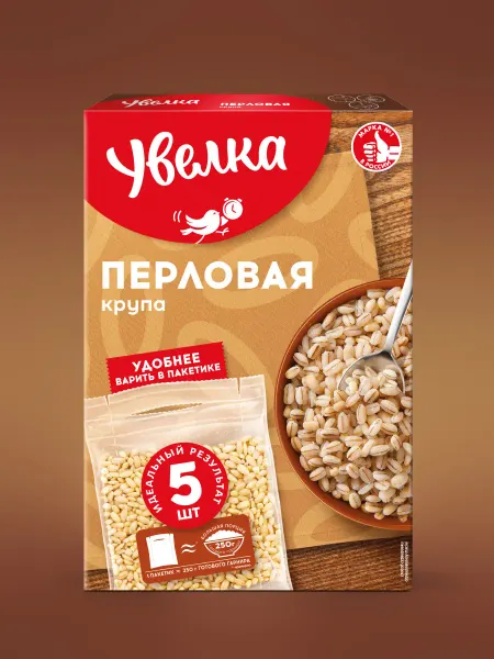 Увелка Крупа перловая 5 пакетиков по 80 г