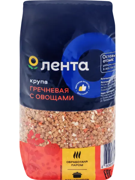 Крупа гречневая ЛЕНТА с овощами 500г, 500г