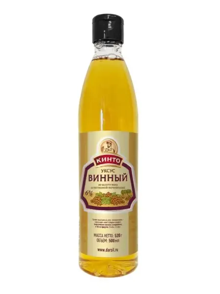 Кинто Уксус винный из белого вина 6% ТМ "Кинто" 520г