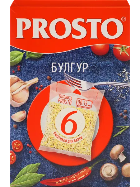 Булгур пшеничный PROSTO в пакетиках, 6х62,6пак