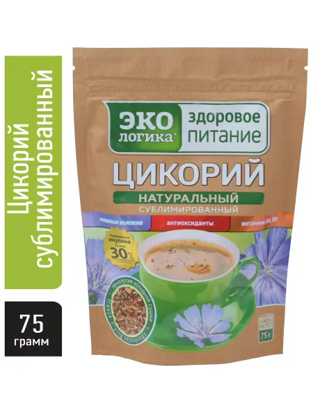 Экологика Здоровое Питание Цикорий натуральный растворимый сублимированный 2 шт по 75 г