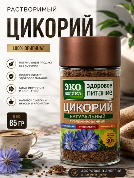 Экологика Здоровое Питание Цикорий Экологика сублимированный с Черникой 85г
