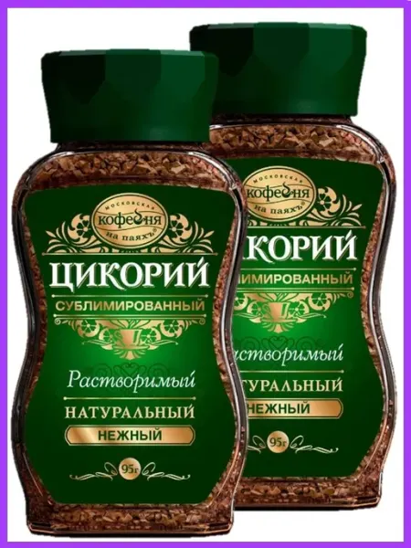 МОСКОВСКАЯ КОФЕЙНЯ НА ПАЯХЪ Цикорий Нежный 2 шт * 95 г сублимированный