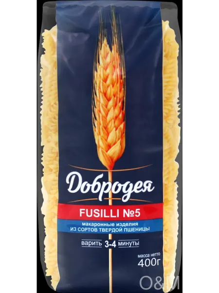 Макароны ДОБРОДЕЯ Fusilli №5 группа А высший