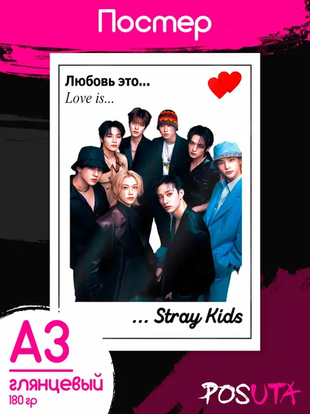Постер на стену Stray Kids стрей кидс