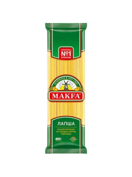 Makfa Макаронные изделия лапша длинная, 400гр