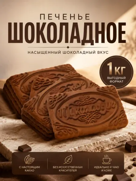 Omelie Печенье сахарное шоколадное 1 кг