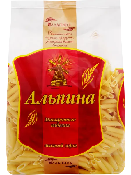 Макароны АЛЬПИНА Перья группа В высший сорт