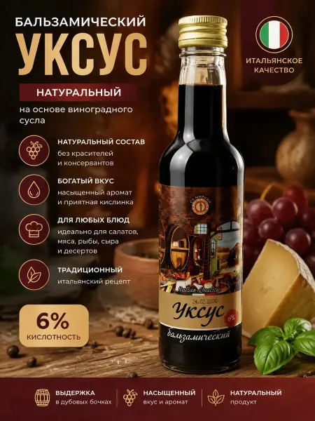 СП Мирный Бальзамический уксус натуральный 250 мл 1 шт