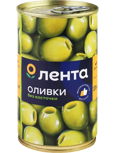 Оливки без косточки ЛЕНТА зеленые крупные D