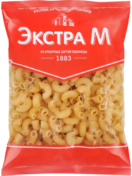 Макароны ЭКСТРА М Рожки классические №88 группа В высший сор