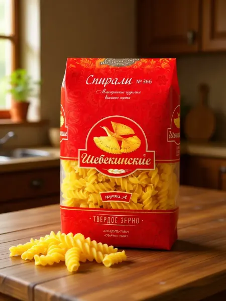 Макароны Шебекинские Спирали группа А, высший сорт
