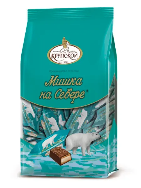 Кондитерская фабрика им. Н. К. Крупской Конфеты "Мишка на Севере", 200 гр