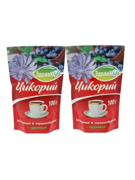 ЗдравКО Цикорий растворимый черника, 100 гр, 2 шт