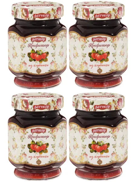 Ратибор Конфитюр из Клубники 350 гр (Набор из 4 шт)