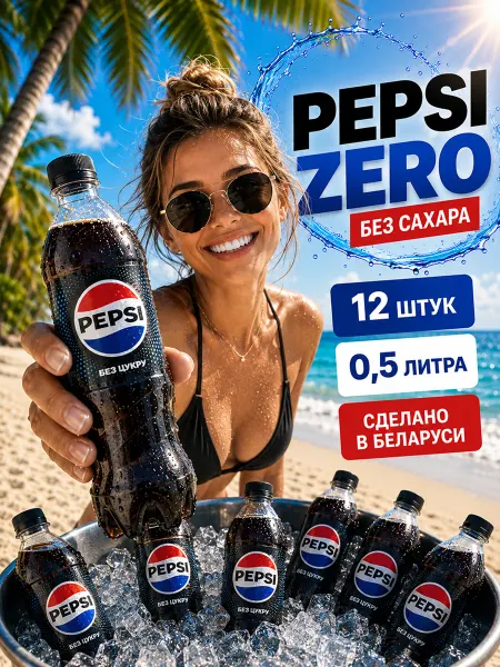 Pepsi Напиток Пепси-Кола без сахара 0.5 х 6 шт