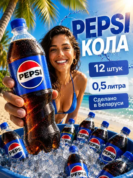 Pepsi Напиток Пепси классический 9 шт х 0.5 литр