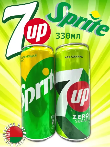 MOTi TOYS Газированный напиток Sprite 7up 0.330мл