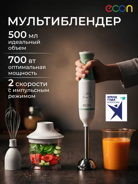 Econ Блендер погружной измельчитель 3 в 1