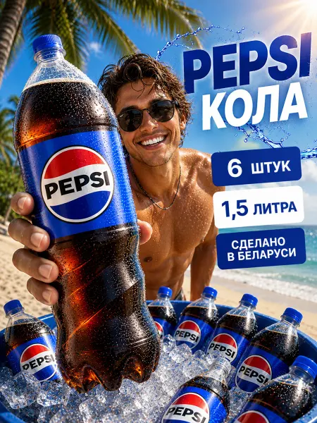 Pepsi Напиток Пепси классический 4 шт х 1,5 литр