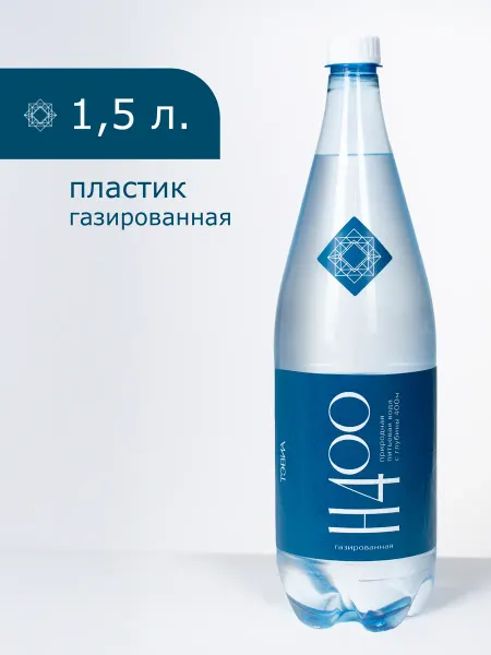 ТЭВИА Вода газированная H400 артезианская питьевая 1,5 л 6 шт