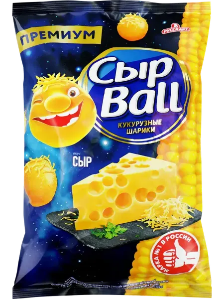 Сырball Снеки кукурузные со вкусом сыра, премиум, 140г, 2шт