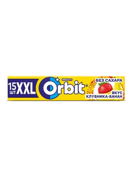 Жевательная резинка Orbit клубника-банан XXL 20,4 г