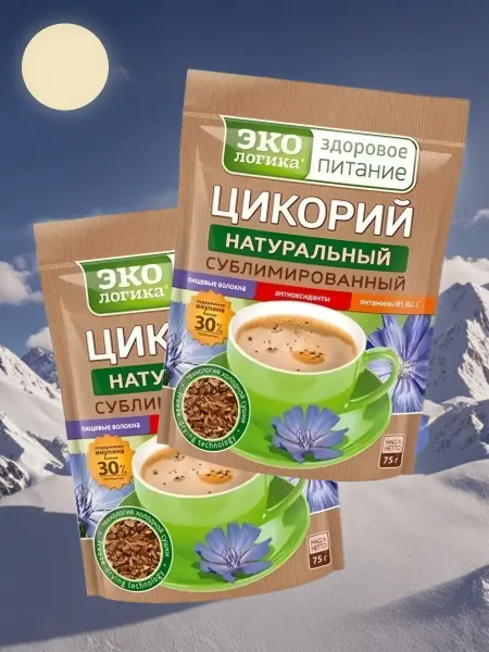 ЭкоЛогика Цикорий Сублимированный растворимый, 2х75г