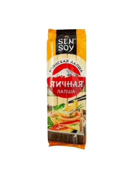 Макаронные изделия Sen Soy Egg Noodles Лапша яичная 300 г