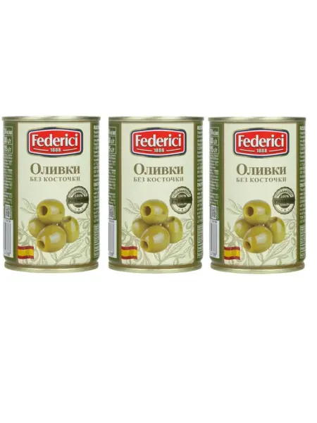 Federici Оливки без косточки 300 г, 6 шт