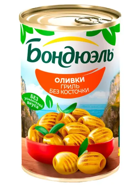 Бондюэль Оливки гриль без косточки 300 г, 3 шт