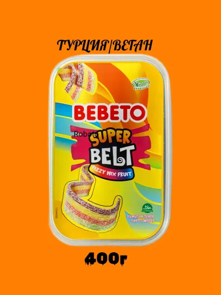ORGANIC LINE Мармелад лента персик 400г Bebeto