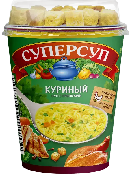 Суп Суперсуп Куриный с гренками 40г