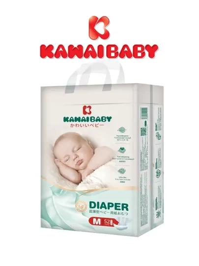 Kawai Baby подгузники 3 (M), 6–11 кг, с лечебным кремом, гипоаллергенные
